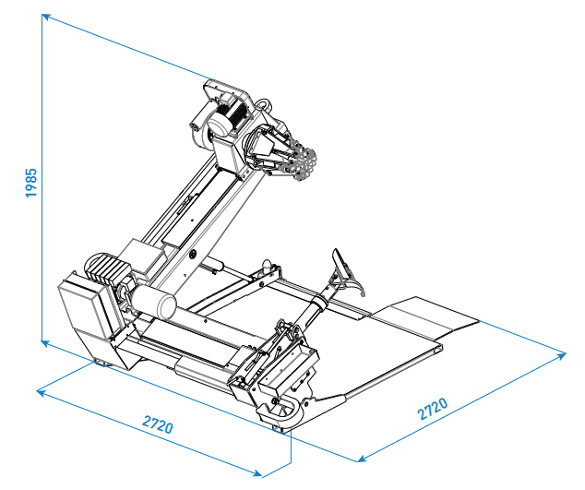 2-60T-dims megamount 2-60T Tyre Changer