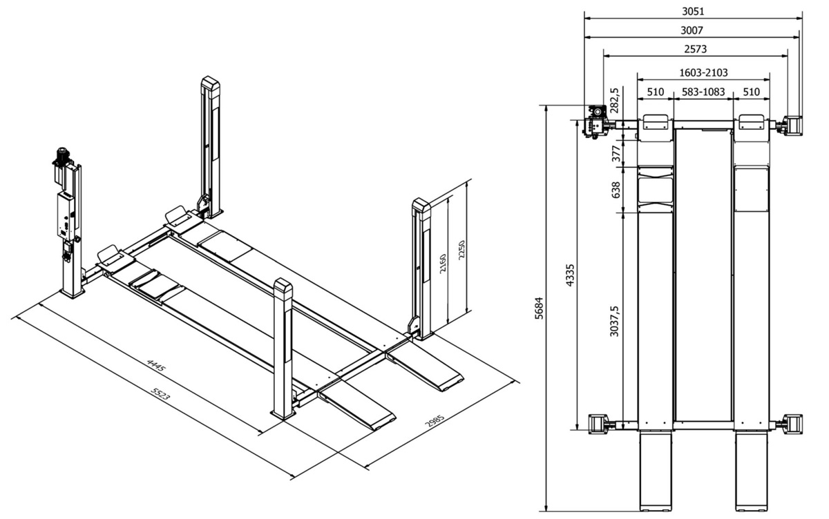 C441MOTATL Cascos Four Post Lifts | MOT Bay Equipment | Check Out Now