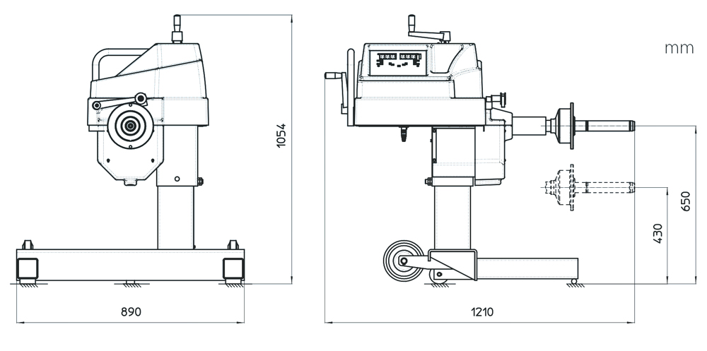 megaspin-250-dims Premium Wheel Balancers: megaspin 250