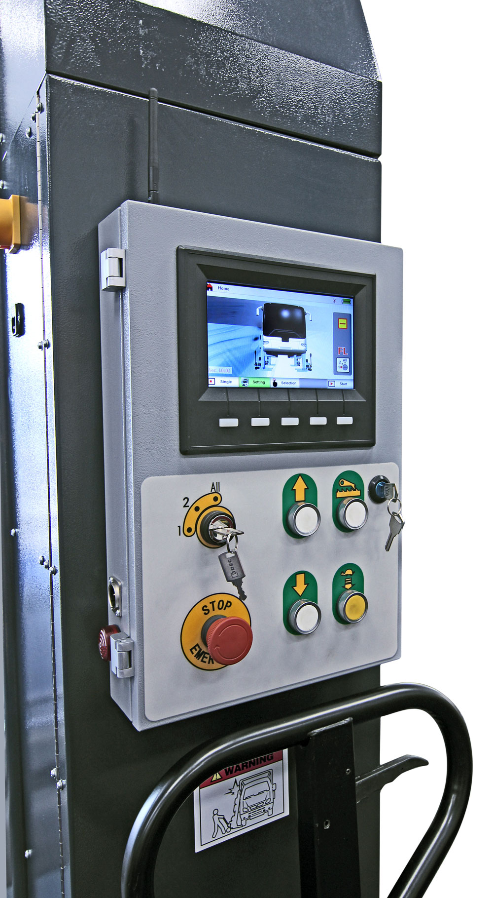 Control panel with LCD colour touch-screen, integrated with user-friendly interface