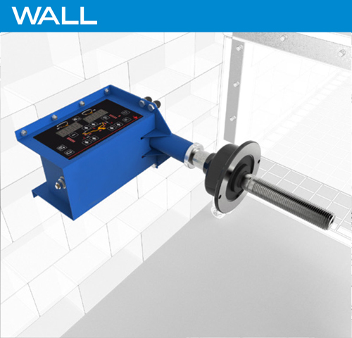 The standard version can be fixed to a wall or to any support that grants proper rigidity.