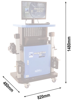 megaline 88 Pro Sentry Wheel Aligner with ‘REAL’ ANPR