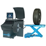 megaspin 3200P Wheel Balancer and PFL70 Wheel Lifter